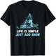 Snowmobile Life Is Simple Snowmobiling Snow Machine T-Shirt - T-Shirt | Black