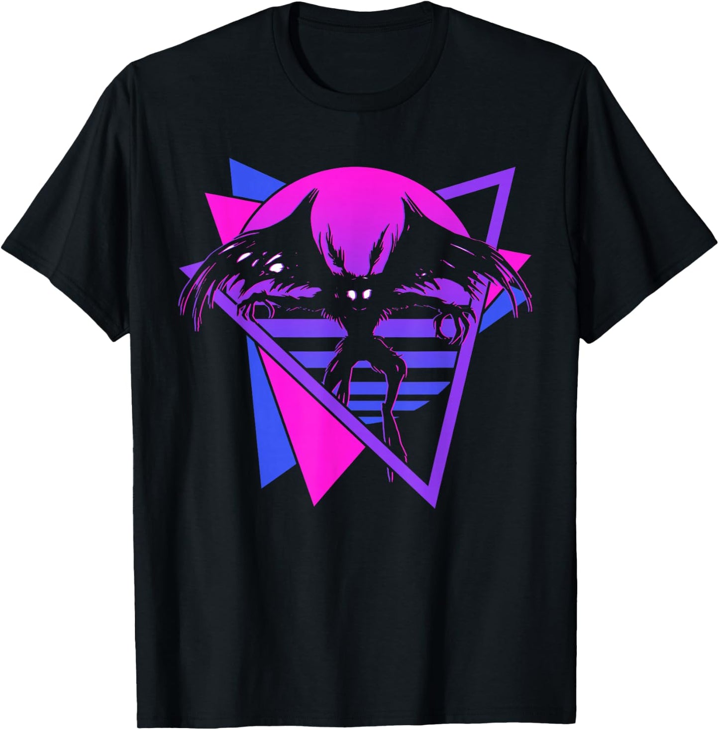 Mothman Cryptid Cryptozoology Retro T-Shirt - T-Shirt | Black