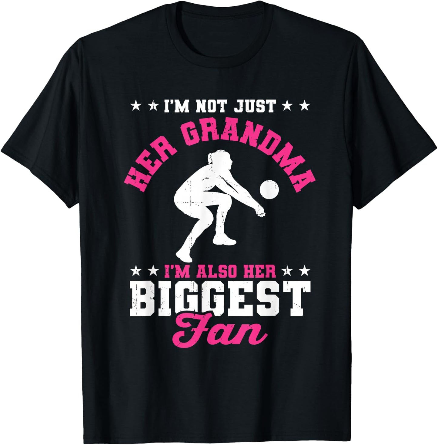 I'm Her Grandma I'm Her Biggest Fan Libero Volleyball Women T-Shirt - T-Shirt | Black