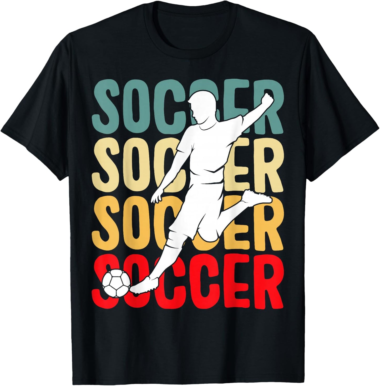 Soccer Boys Men Kids T-Shirt - T-Shirt | Black