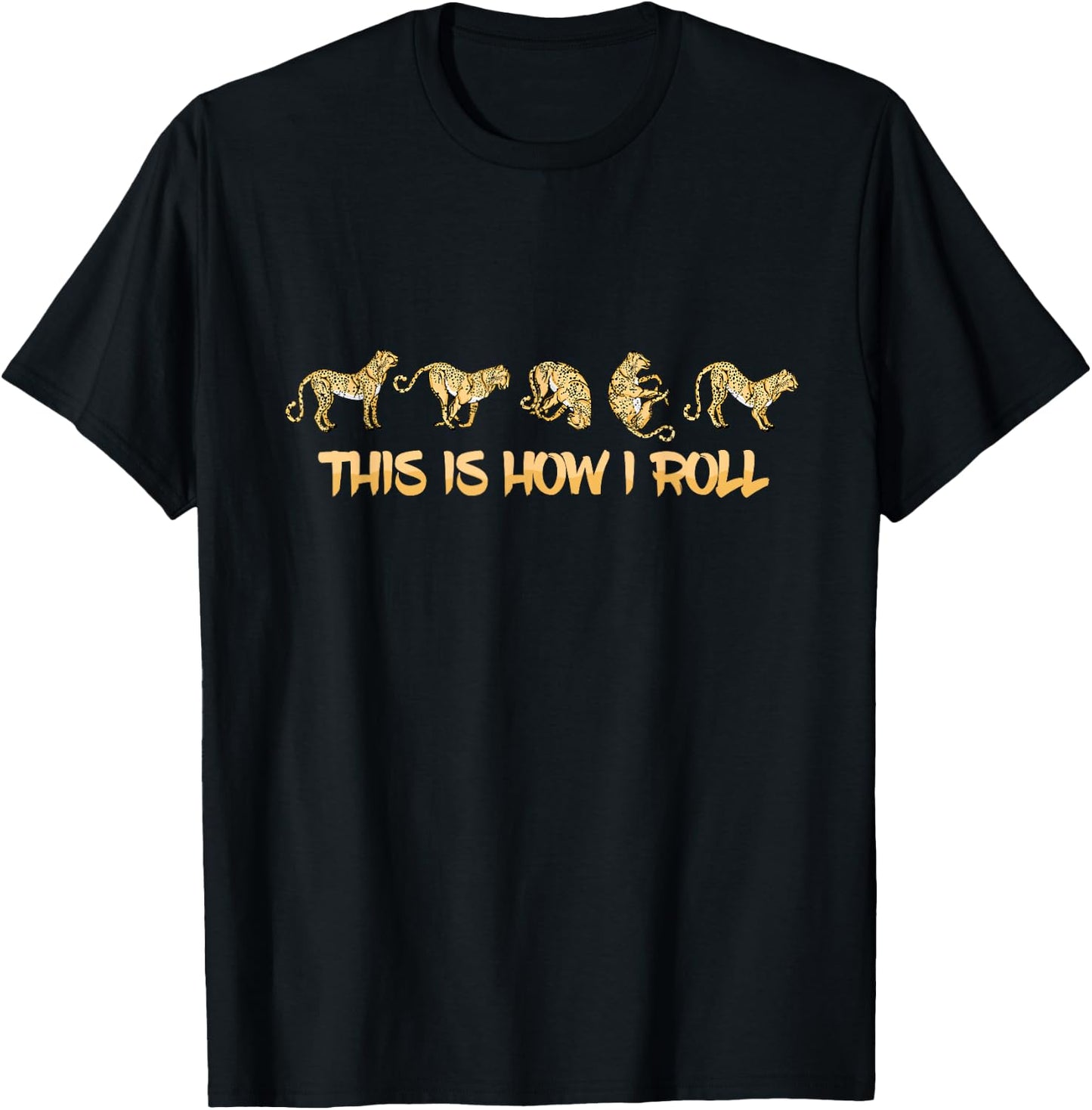 Cheetah Lover Kids This Is How I Roll Cheetah T-Shirt - T-Shirt | Black