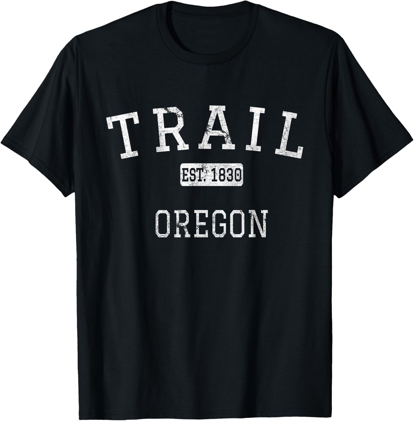 Trail Oregon OR Vintage T-Shirt - T-Shirt | Black