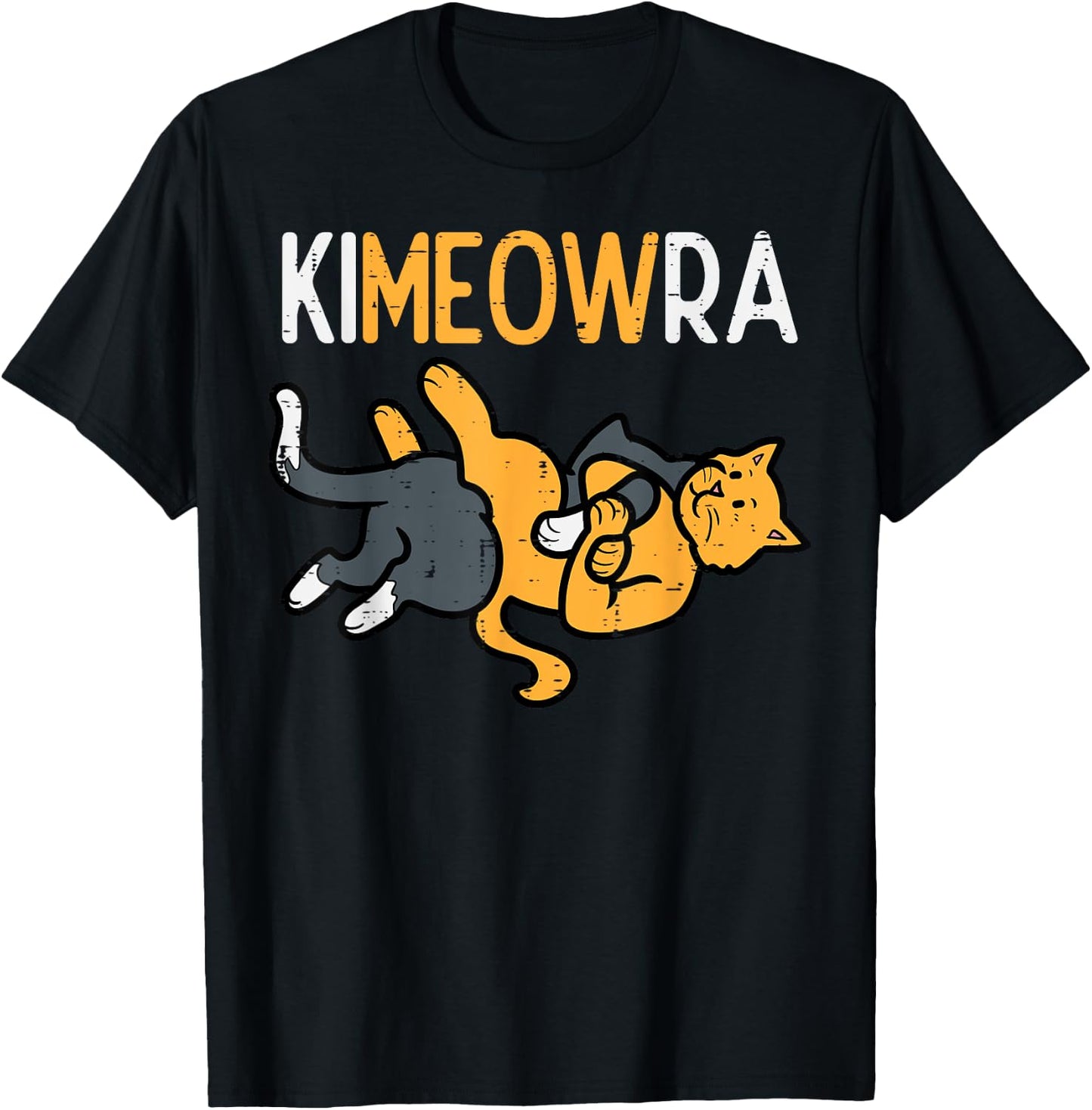 Kimeowra Cats Funny Martial Arts Bjj Mma Men Women Kids Boys T-Shirt - T-Shirt | Black