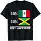 Mexico Jamaica Mexican Jamaican Flag Pride Funny T-Shirt - T-Shirt | Black