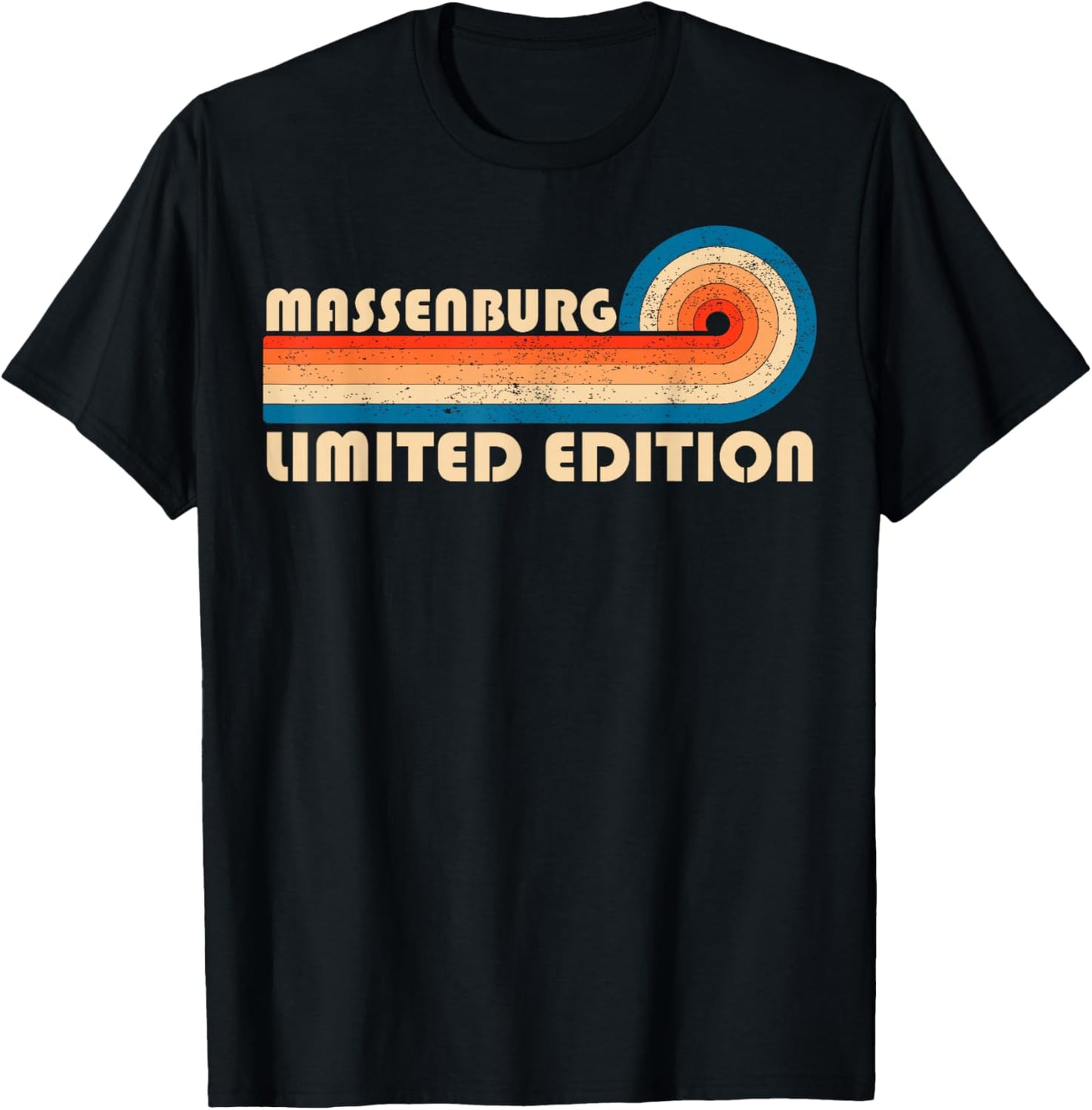 MASSENBURG Surname Retro Vintage 80s 90s Birthday Reunion T-Shirt - T-Shirt | Black