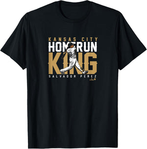 Salvador Perez: KC Home Run King - Kansas City Baseball T-Shirt - T-Shirt | Black
