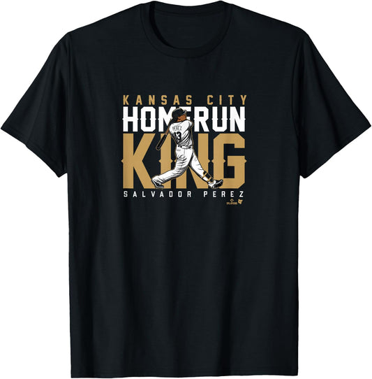 Salvador Perez: KC Home Run King - Kansas City Baseball T-Shirt - T-Shirt | Black