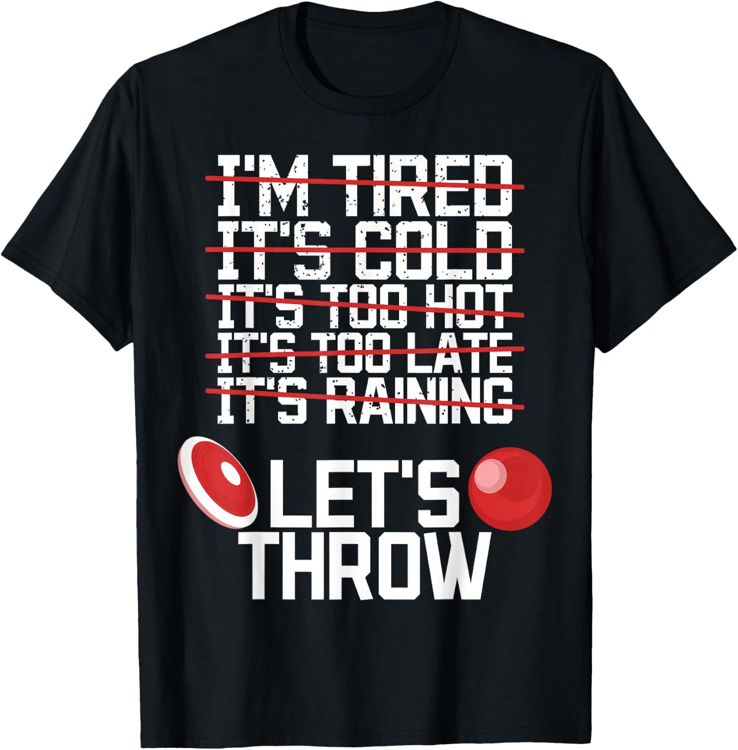 Let's Throw Shot Put Discus Throw Track And Field Athlete T-Shirt - T-Shirt | Black
