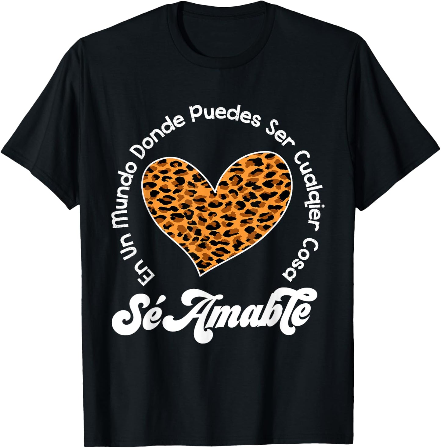 Matching Unity Day Orange Sé Amable Spanish Bilingual Kind T-Shirt - T-Shirt | Black