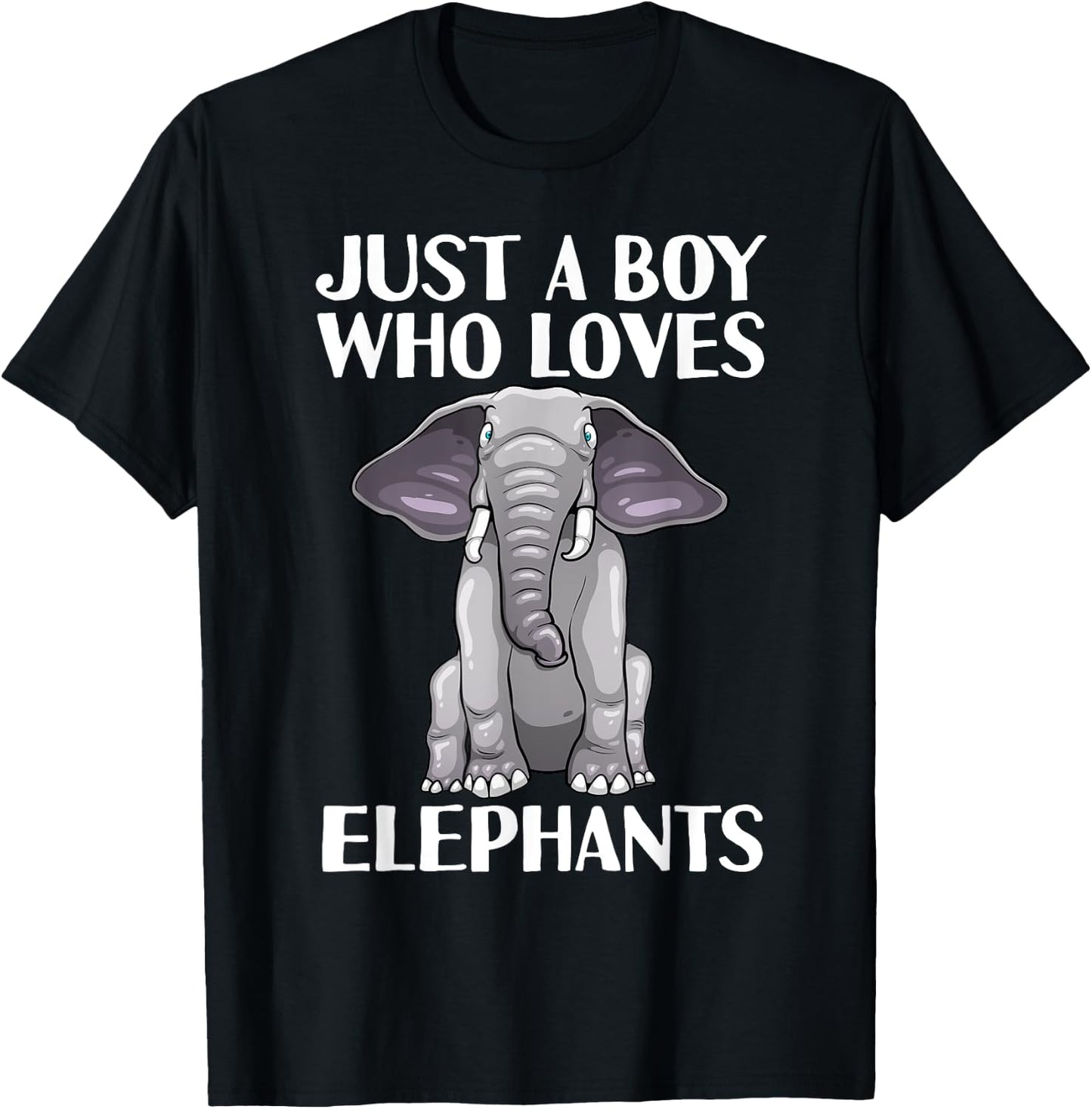 Cool Elephant For Boys Kids Save Animals Safari Africa Zoo T-Shirt - T-Shirt | Black