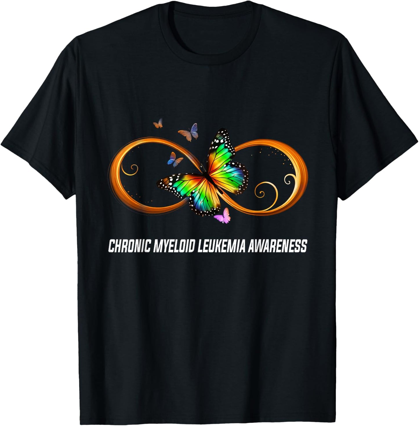 Infinity Butterfly Chronic Myeloid Leukemia Awareness T-Shirt - T-Shirt | Black