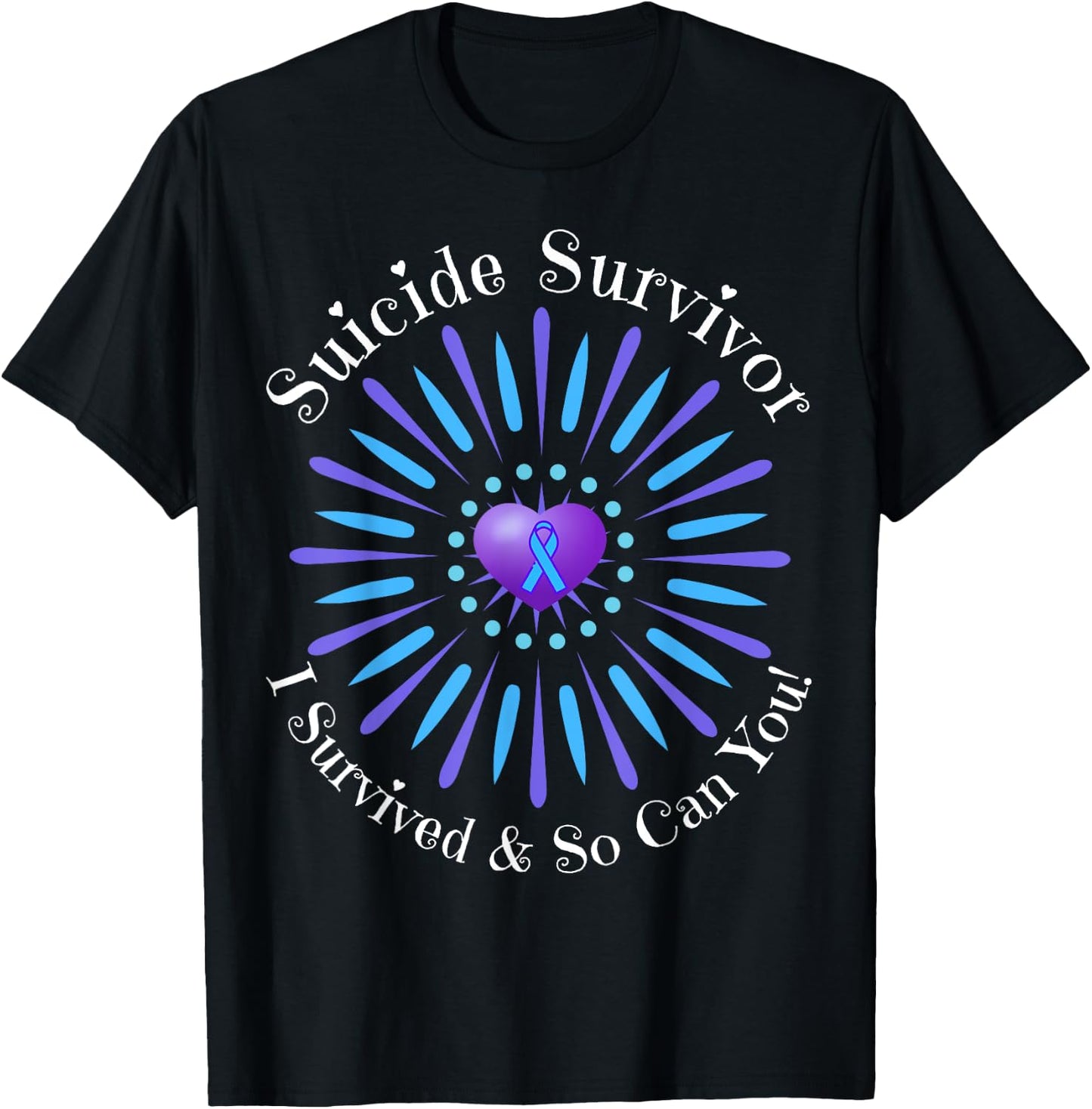 Suicide Survivor I Survived So Can You Matter Men Women Help T-Shirt - T-Shirt | Black