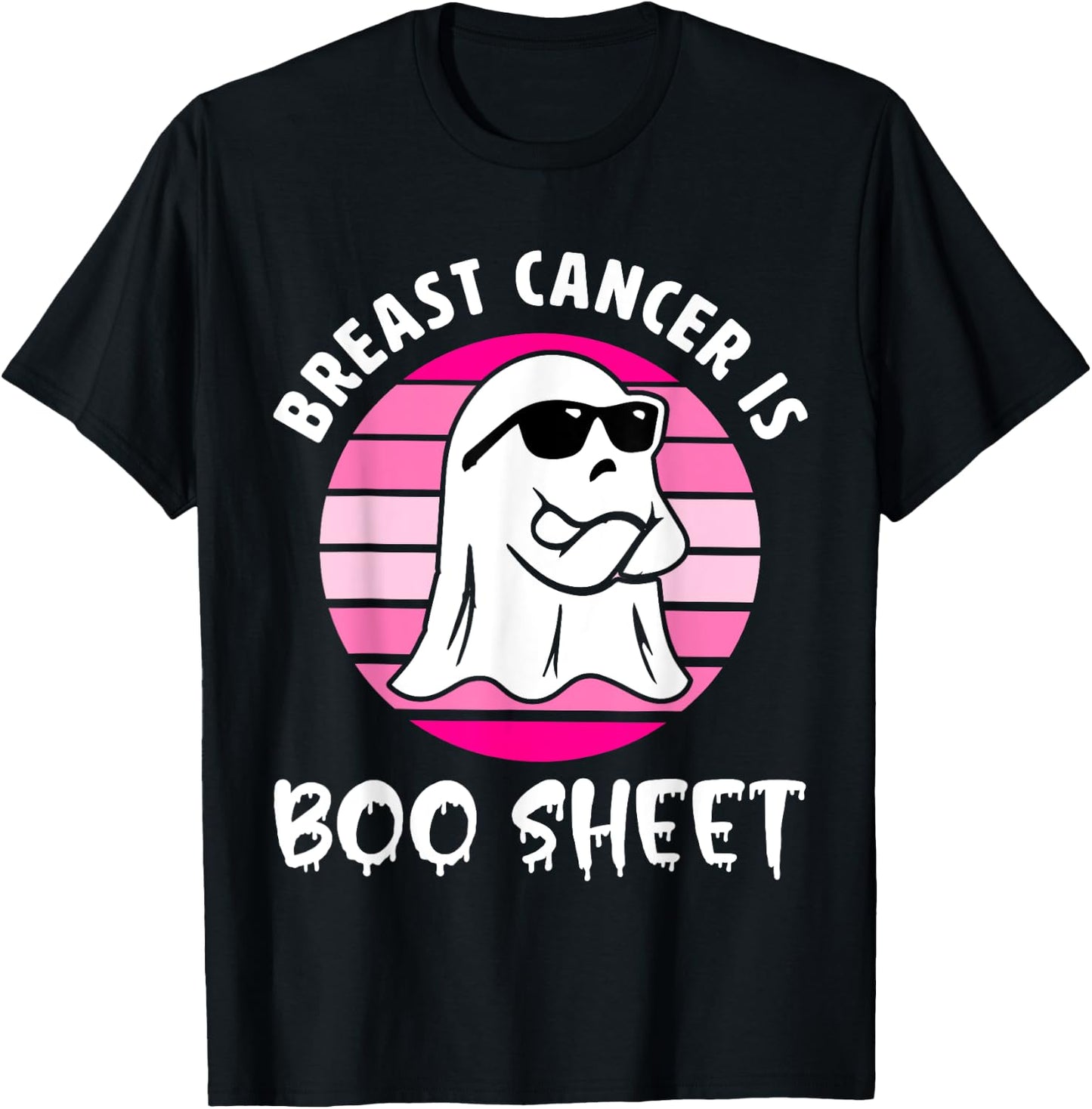 Breast Cancer Is Boo Sheet Halloween Breast Cancer Awareness T-Shirt - T-Shirt | Black