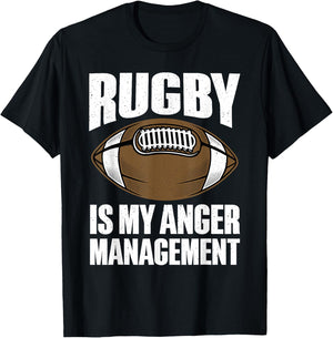 Funny Rugby Design Women Football Sport Rugby Player T-Shirt - T-Shirt | Black