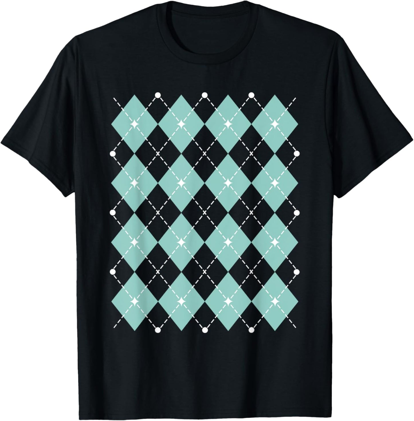 Argyle 1950s Sock Hop Rock and Roll Retro 50s Rockabilly 60s T-Shirt - T-Shirt | Black