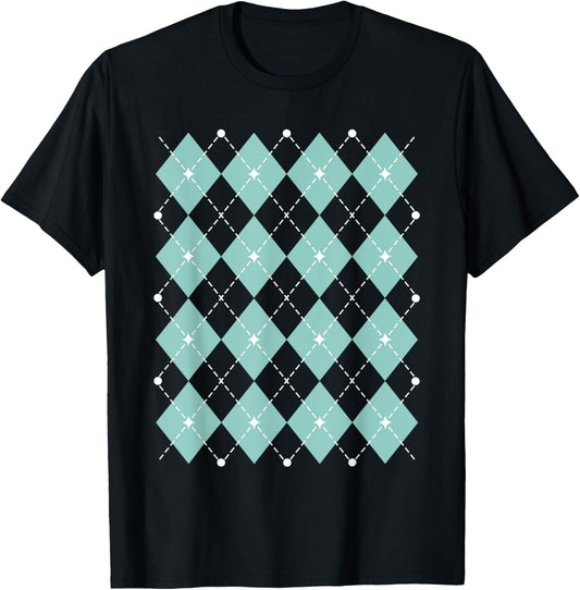 Argyle 1950s Sock Hop Rock and Roll Retro 50s Rockabilly 60s T-Shirt - T-Shirt | Black