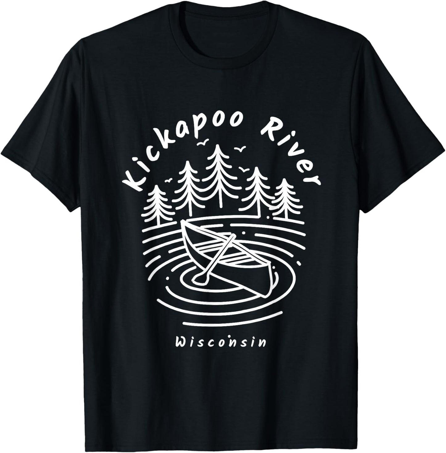 YO MINUS Kickapoo River Wisconsin T-Shirt - T-Shirt | Black