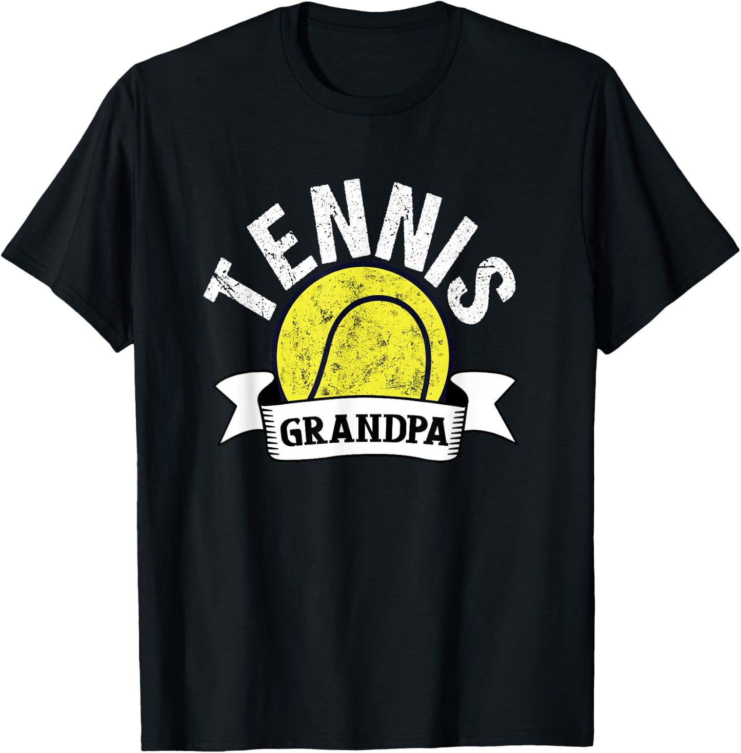 Tennis Grandpa - Funny Tennis Grandfather T-Shirt - T-Shirt | Black