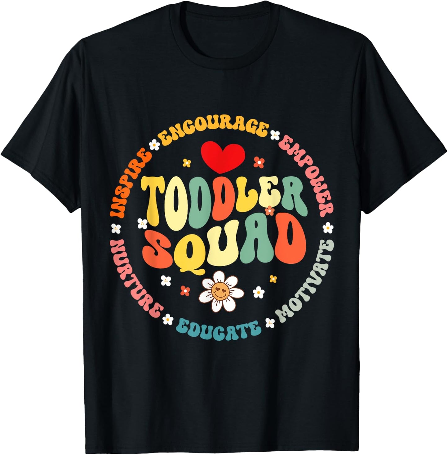 Toddler Squad Pre-K Teacher Pre School Back to School T-Shirt - T-Shirt | Black
