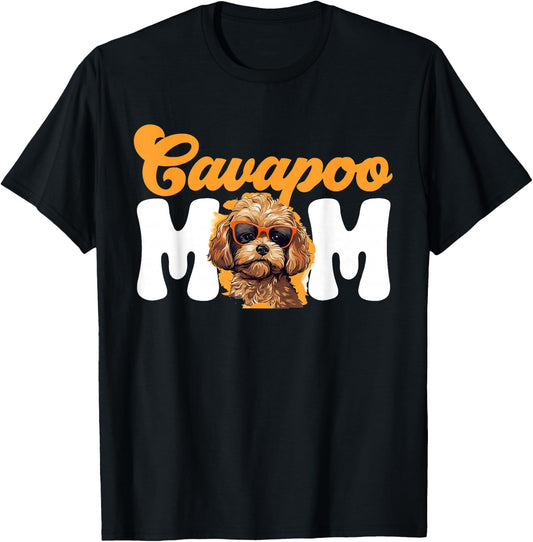 Cavapoo Dog Breed Pet Cavapoo Mom T-Shirt - T-Shirt | Black