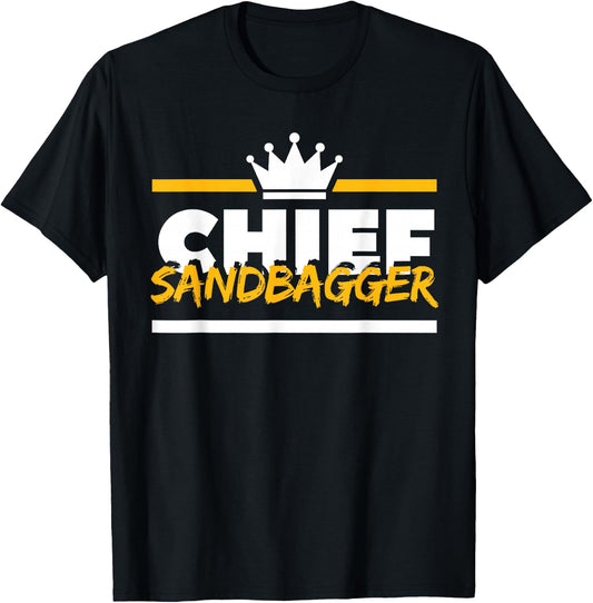 Chief Sandbagger Gag Golf T-Shirt - T-Shirt | Black