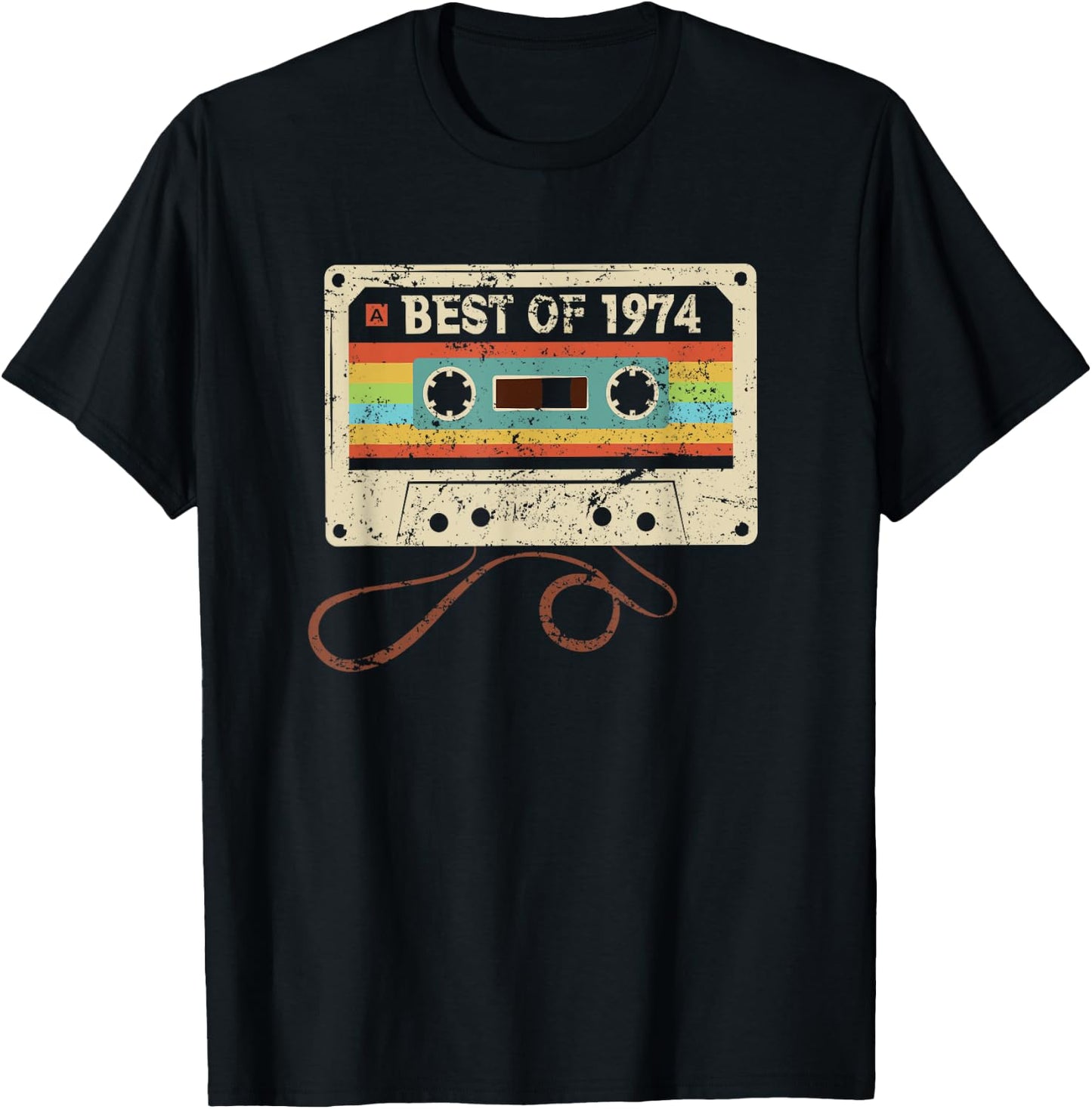Best of 1974 Vintage 51 Years Old Men Women 51st Birthday T-Shirt - T-Shirt | Black