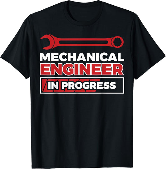 Mechanical Engineer in Progress T-Shirt - T-Shirt | Black