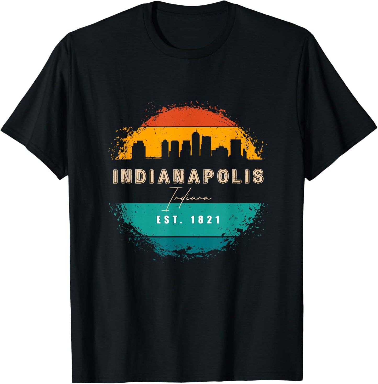 City of Indianapolis Indiana T-Shirt - T-Shirt | Black