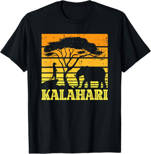 Kalahari Desert Africa Elephant Wildlife Safari Vacation T-Shirt - T-Shirt | Black