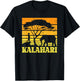 Kalahari Desert Africa Elephant Wildlife Safari Vacation T-Shirt - T-Shirt | Black