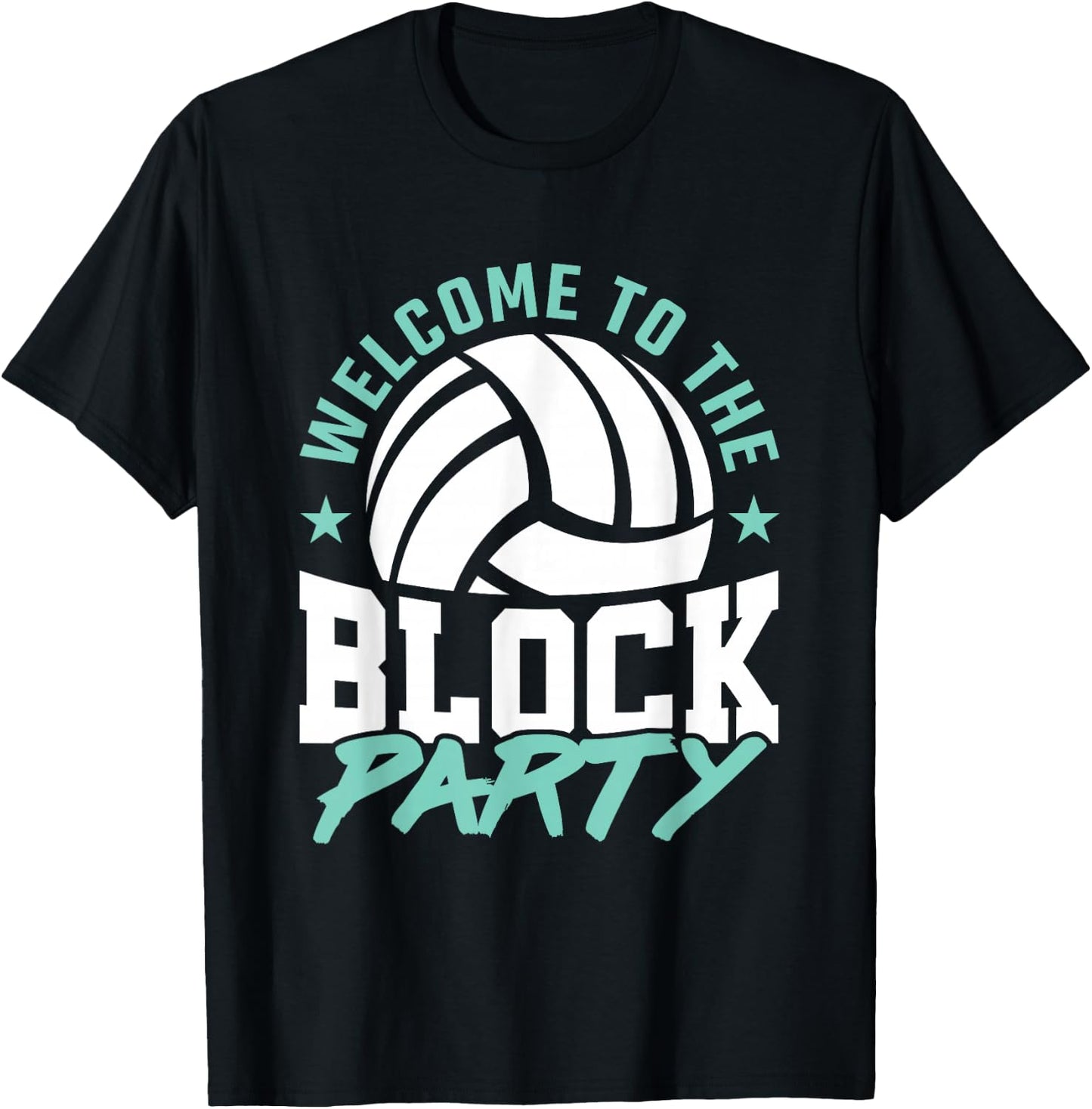 Welcome to the Block Party Volleyball Player Boys Girls T-Shirt - T-Shirt | Black