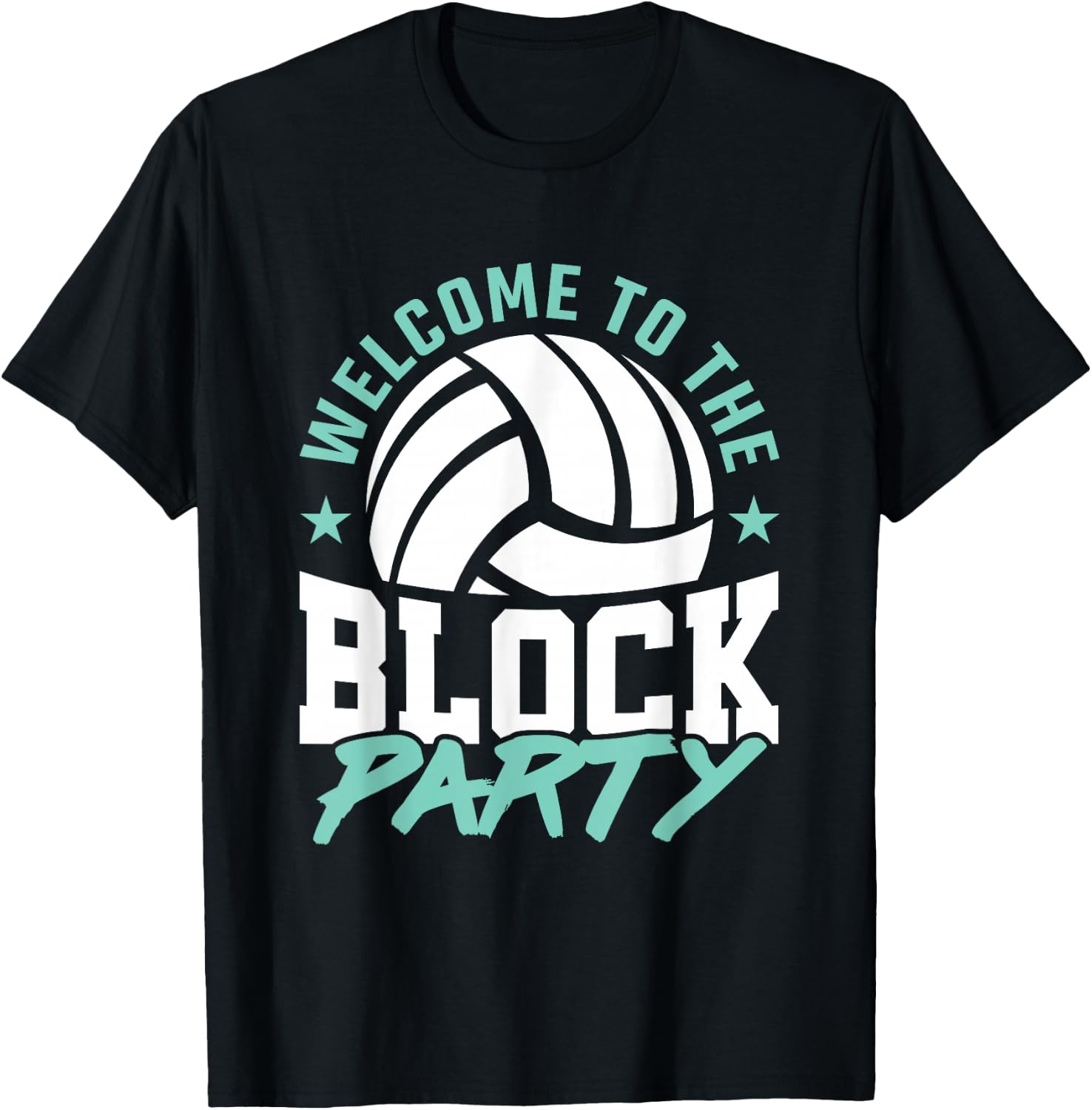 Welcome to the Block Party Volleyball Player Boys Girls T-Shirt - T-Shirt | Black