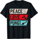 Peace Love Pungi Musical Instrument Punji Music Player T-Shirt - T-Shirt | Black