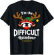 99 Gifts Christmas Family Matching Reindeer Outfit - Difficult XMas Reindeer Matching - -Adults - Black - Small - Short Sleeve - Cotton 65%, Polyester 35% T-Shirt - T-Shirt | Black