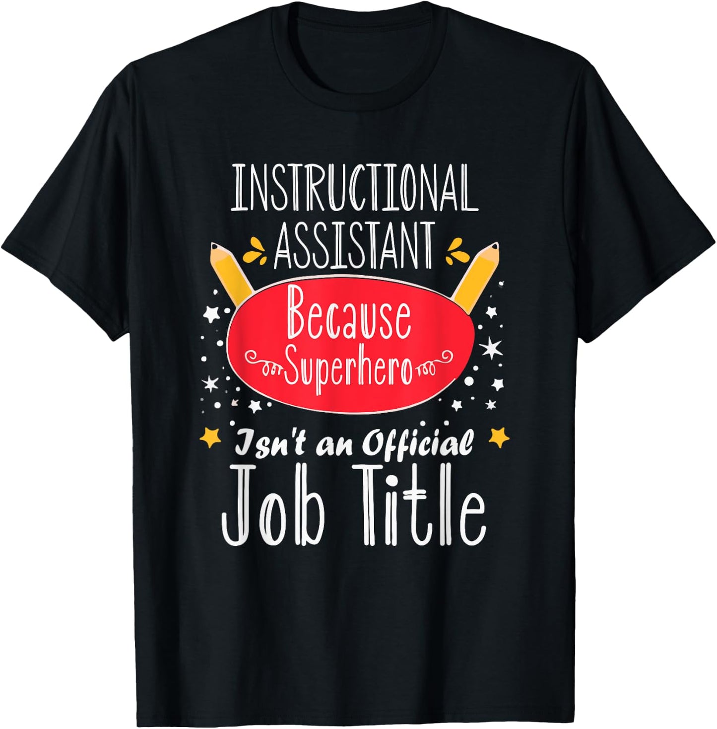 Instructional Assistant Teacher Aide Instructional Coach T-Shirt - T-Shirt | Black