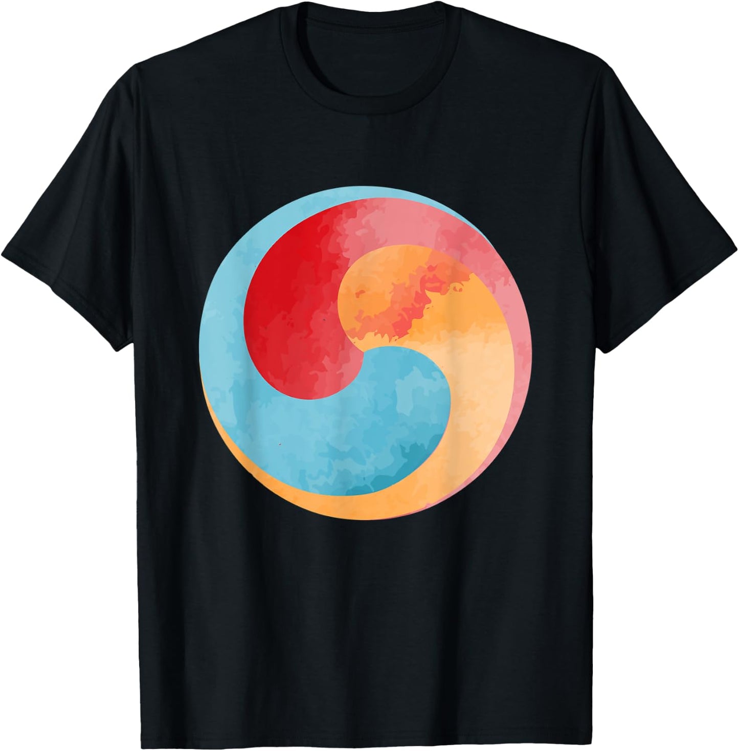 Zen Gankyil Symbol Wheel of Joy Bon Tibeten Buddhist T-Shirt - T-Shirt | Black