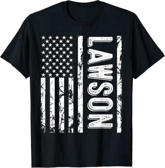 Lawson Last Name Funny Surname Team Lawson Family Reunion T-Shirt - T-Shirt | Black