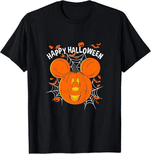 Kids Disney Mickey and Friends Halloween Mickey Pumpkin Youth T-Shirt - T-Shirt | Black