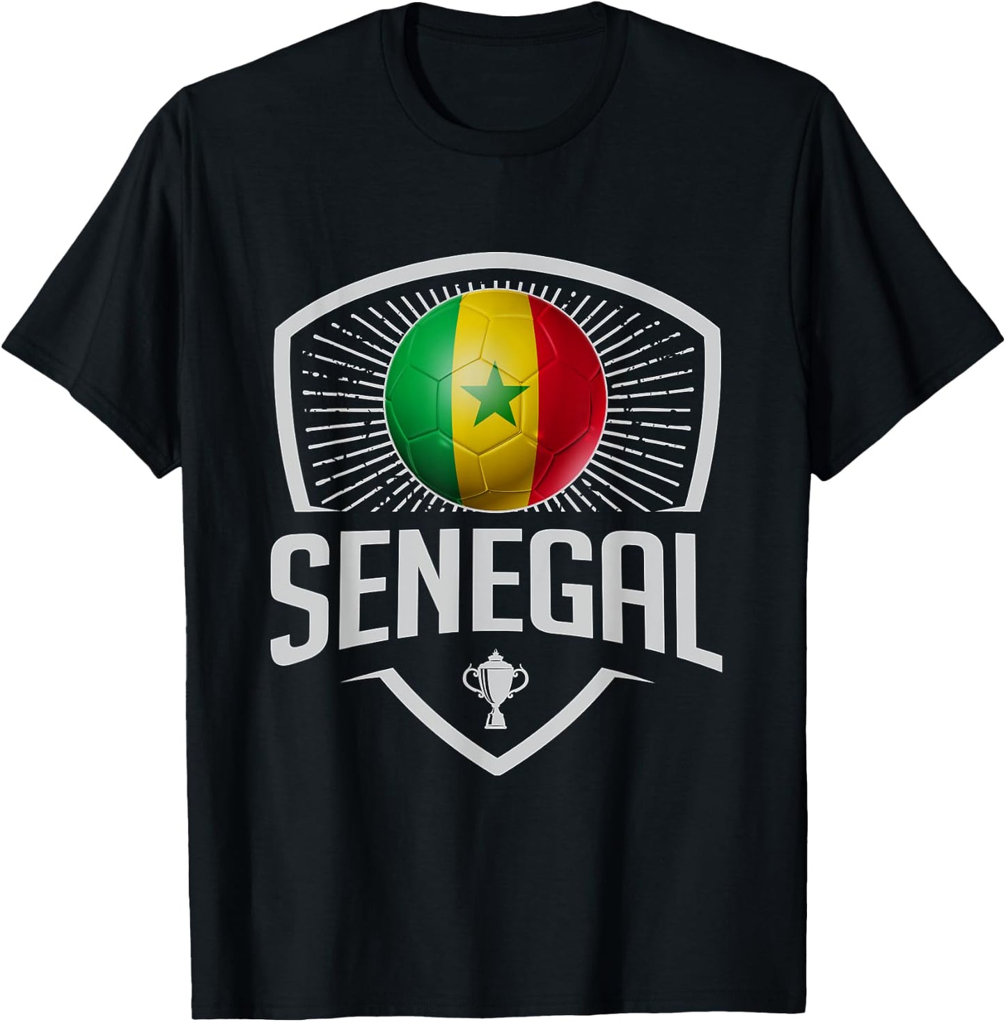 Soccer Support the Team Football Fan Senegalese Senegal Flag T-Shirt - T-Shirt | Black