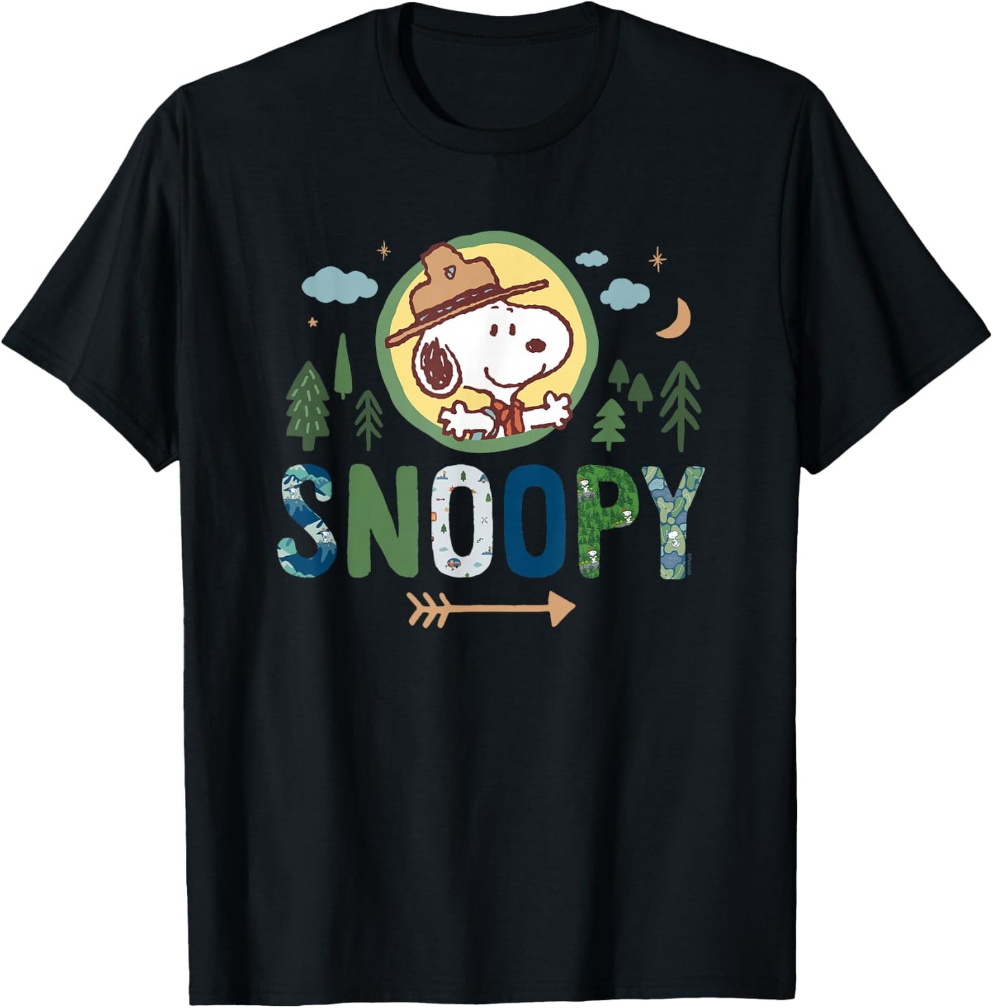 Peanuts - Ranger Snoopy T-Shirt - T-Shirt | Black