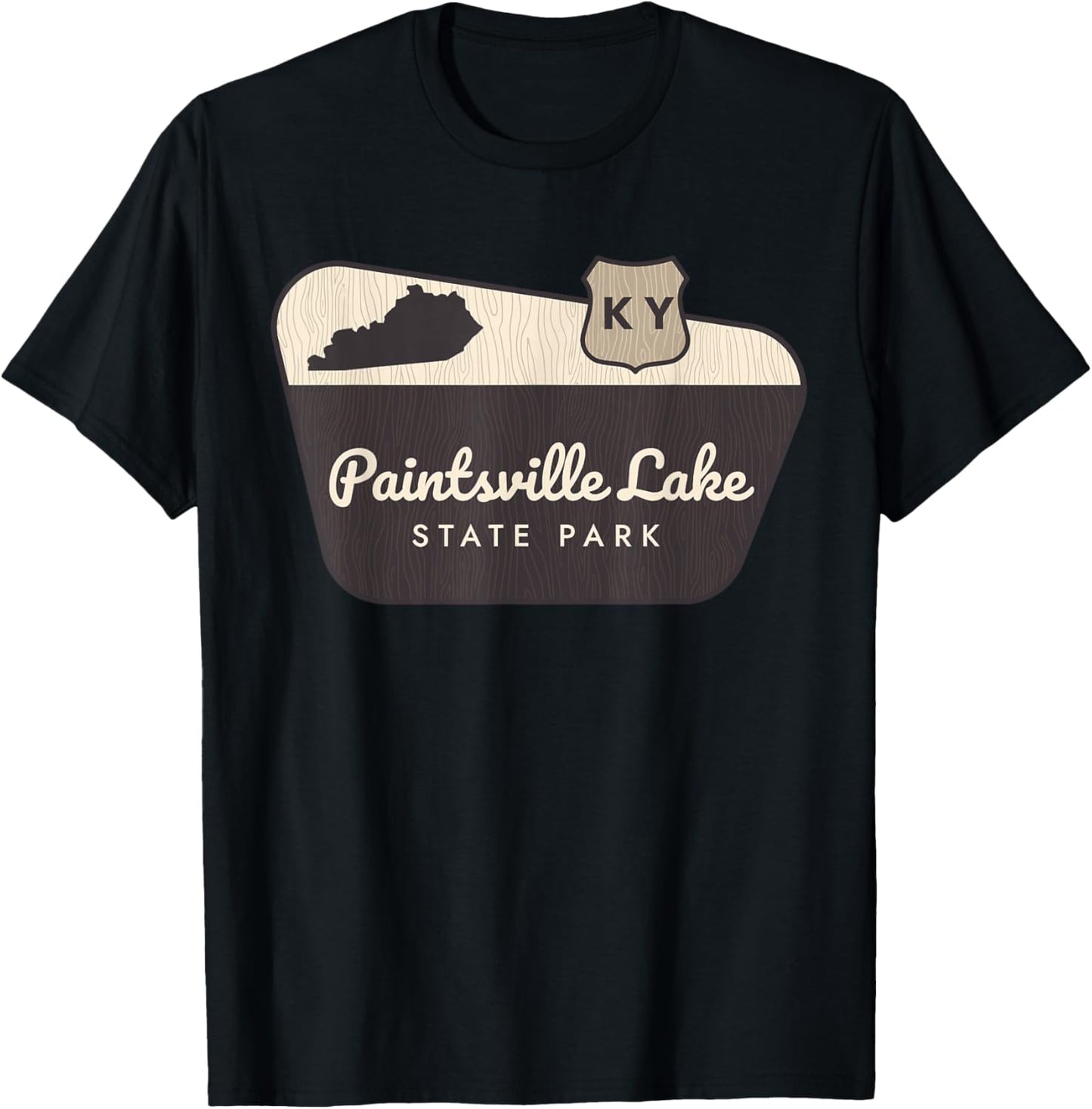 Paintsville Lake State Park Kentucky Welcome Sign Vacation T-Shirt - T-Shirt | Black