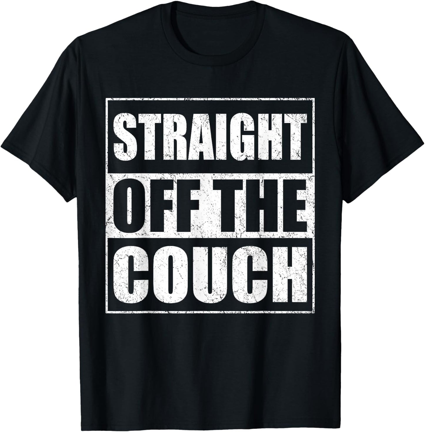 Straight Off The Couch Funny Football Offensive Lineman T-Shirt - T-Shirt | Black