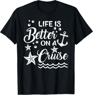 Life is Better On A Cruise Cruising Lover Cruiser T-Shirt - T-Shirt | Black