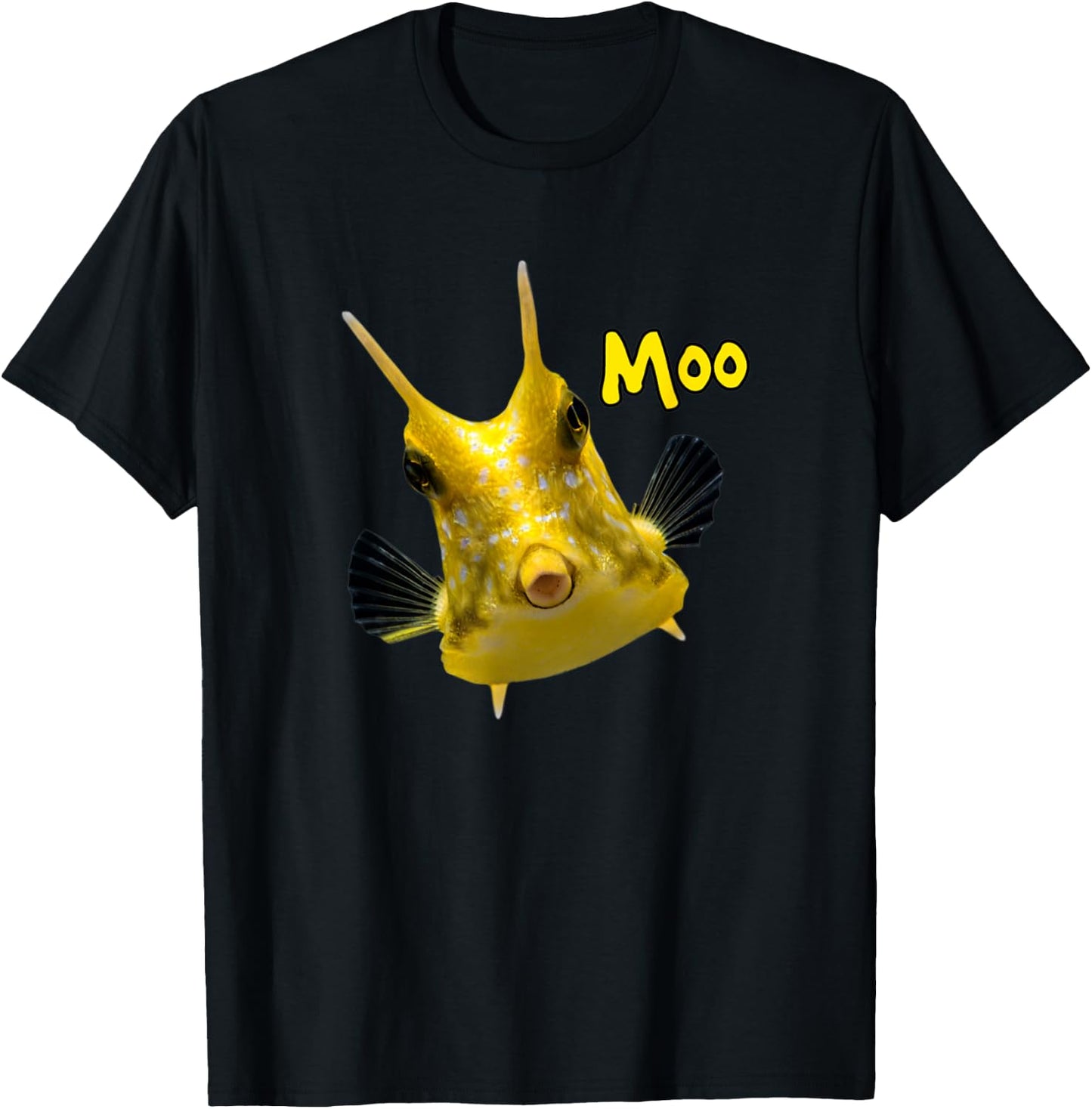 Cowfish Saltwater Aquarium Ocean Reef Fish Cowfish Lovers T-Shirt - T-Shirt | Black