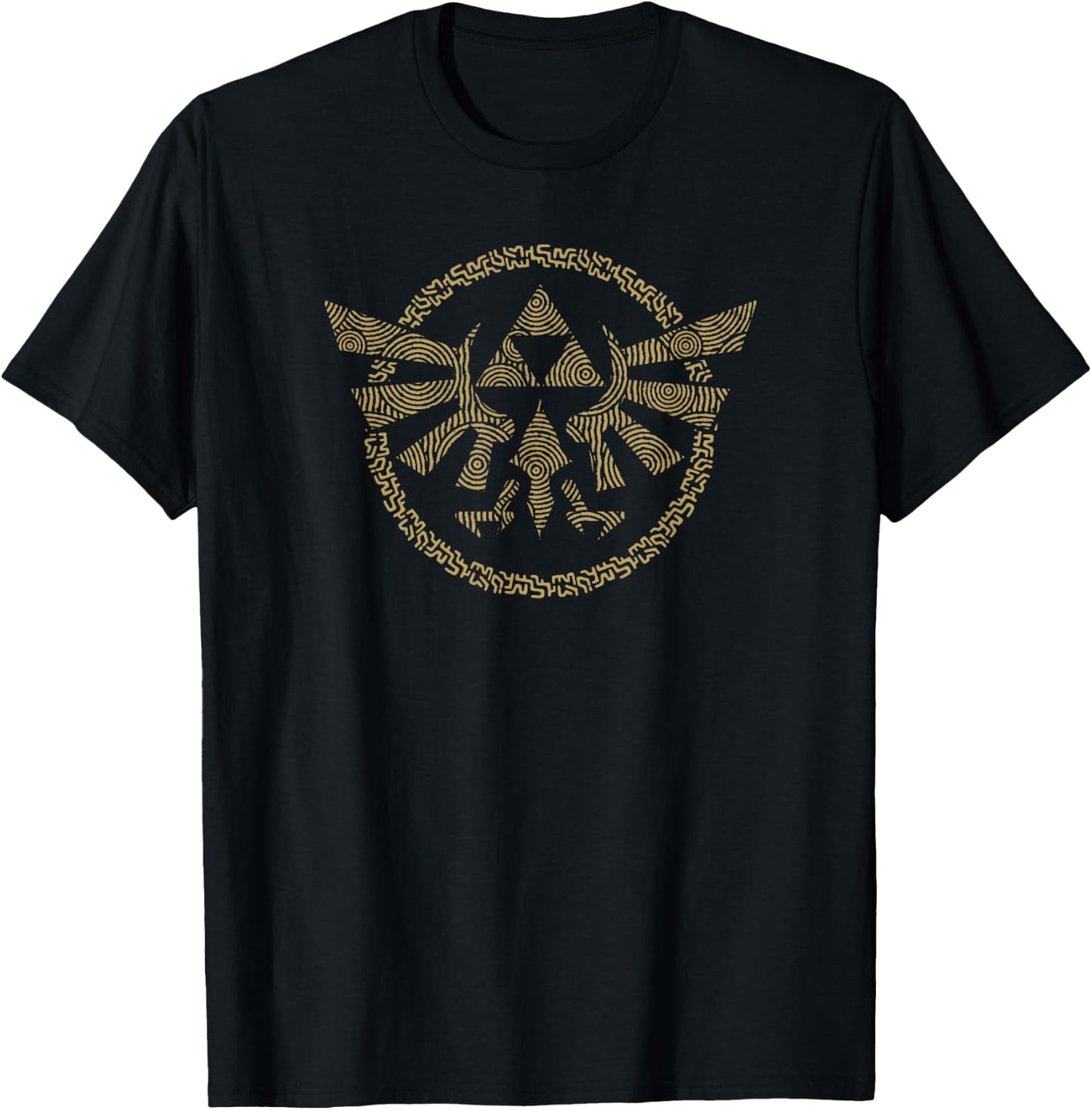 The Legend of Zelda Tears of The Kingdom Hyrule Badge T-Shirt - T-Shirt | Black