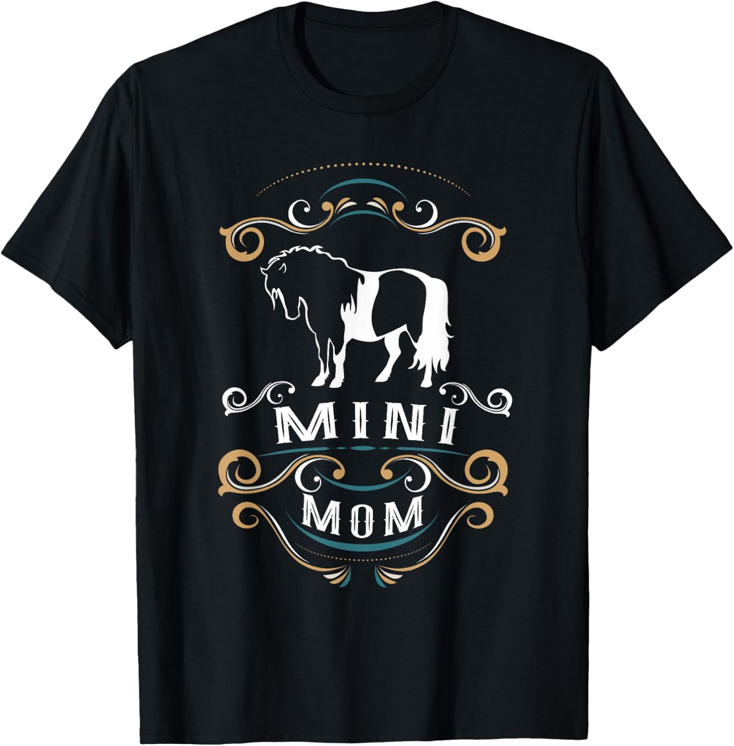 Mini Mom | Trending Miniature Horse T-Shirt - T-Shirt | Black