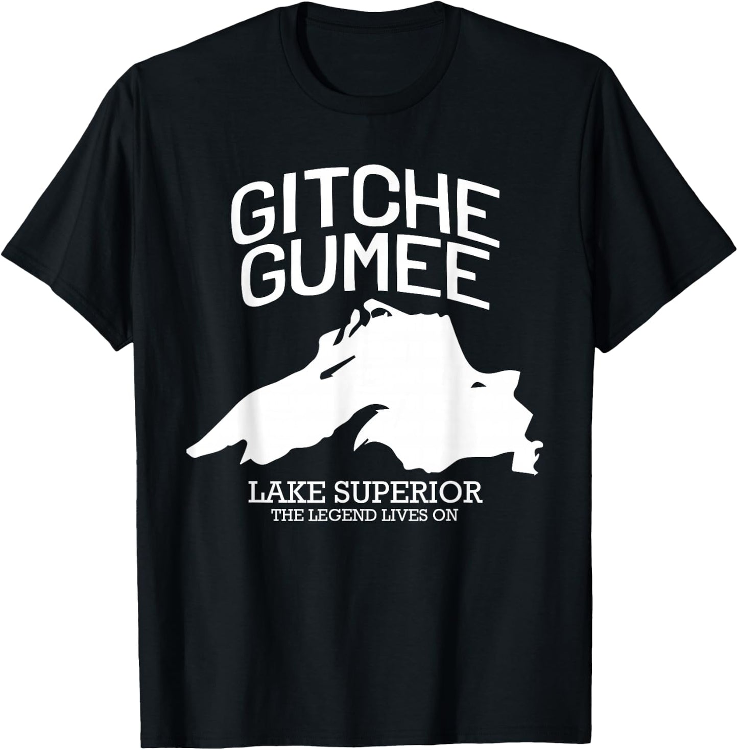 Superior, Great Lake, Gitche Gumee Apparel Lakes Gifts T-Shirt - T-Shirt | Black