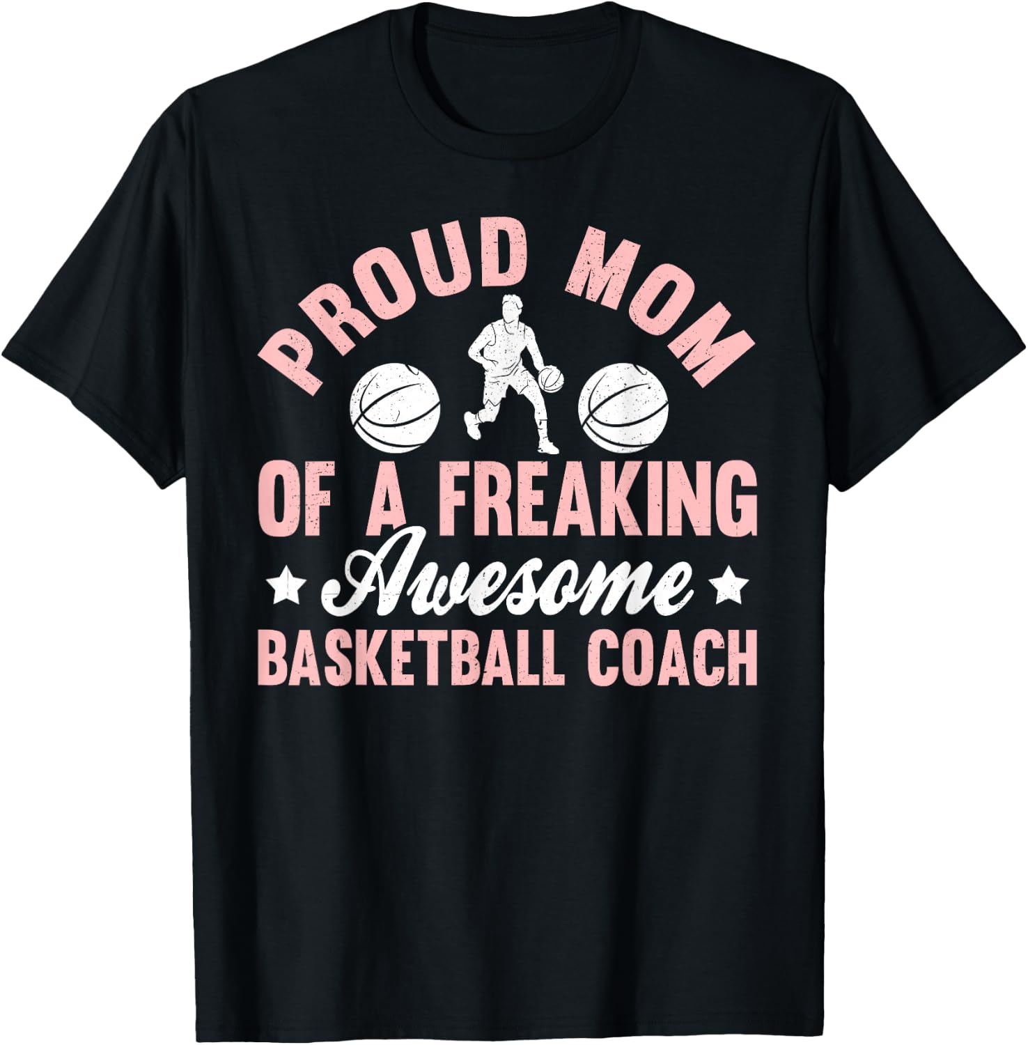 Basketball Coach Head Trainer Bball Coaching Mom Mother T-Shirt - T-Shirt | Black