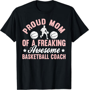 Basketball Coach Head Trainer Bball Coaching Mom Mother T-Shirt - T-Shirt | Black