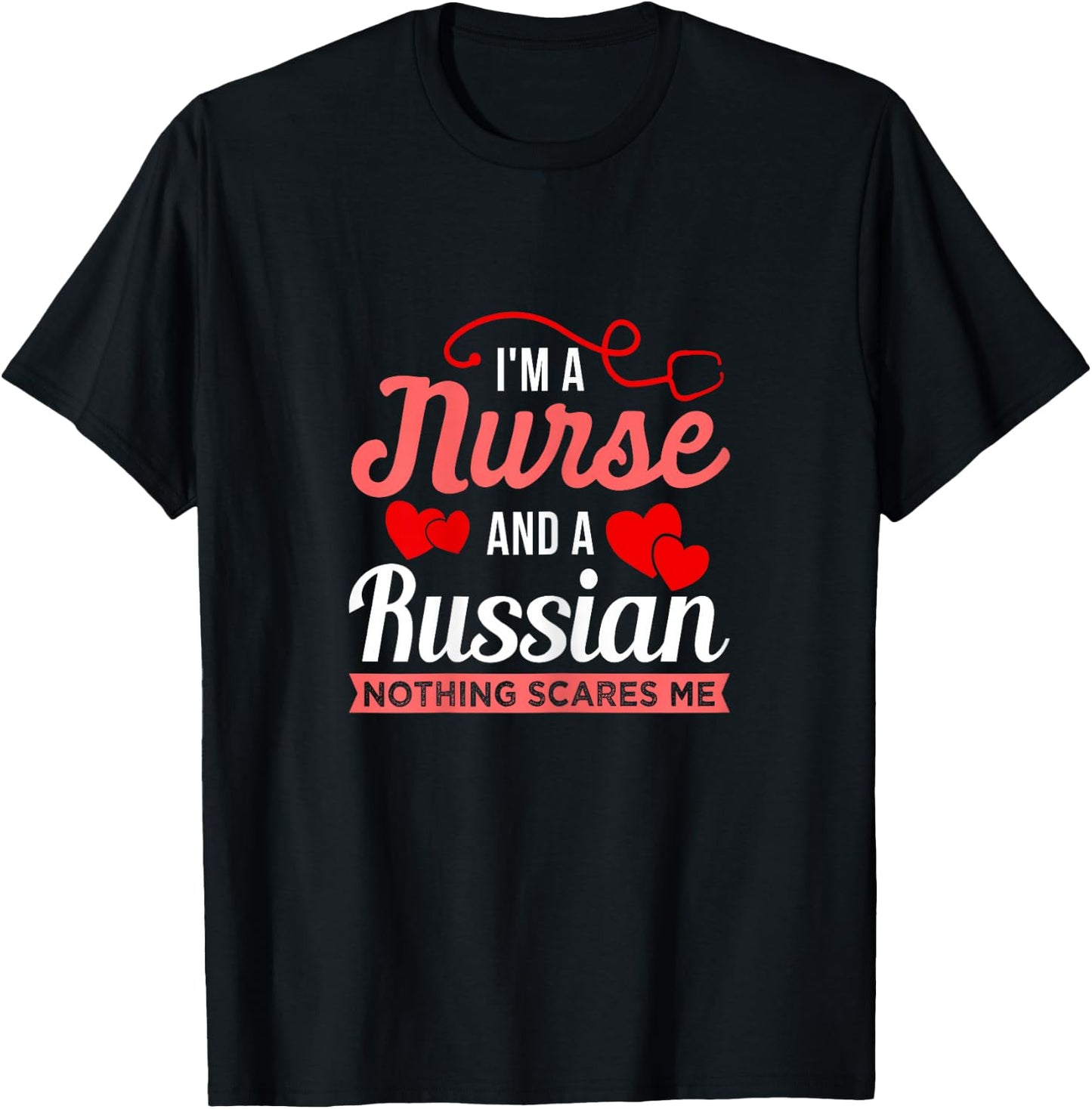 Russian Nurse Medical Assistant Doctor Midwife Nursing T-Shirt - T-Shirt | Black